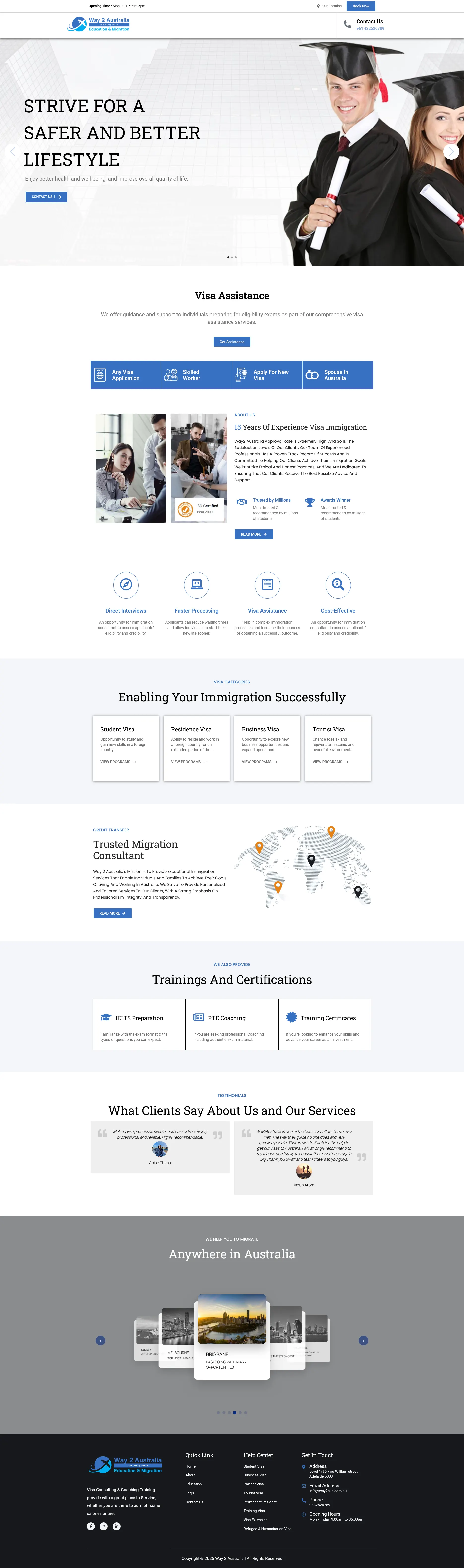Way 2 Aus — website by Almighty Webions