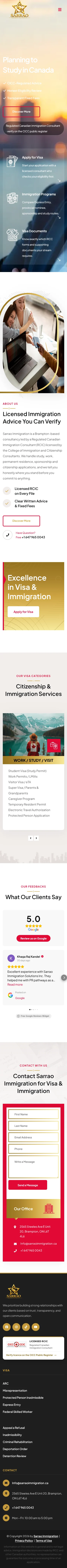 Sarrao Immigration mobile view
