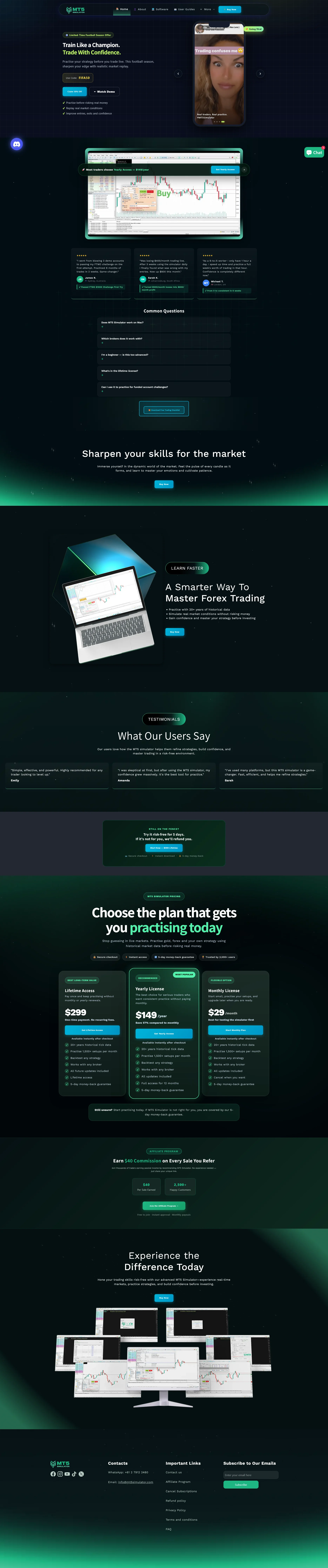 MT5 Simulator — website by Almighty Webions